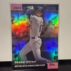 2025 Topps Series One Shohei Ohtani #GH-8 Pink Foil Parallel Los Angeles Dodgers - Image 3