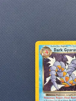 Dark Gyarados 8/82 Team Rocket Holo Unlimited Pokemon TCG Card - Heavy Play - Image 2