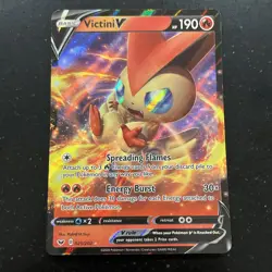 Victini V - Sword & Shield Base Set 025/202 - Holo Ultra Rare Pokemon Card NM - Image 1