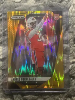 2025 Panini Prizm Draft Picks - Andres Borregales #56 Gold Flash Prizm /49 (RC) - Image 1