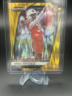 2025 Panini Prizm Draft Picks - Andres Borregales #56 Gold Flash Prizm /49 (RC) - Image 2