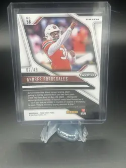 2025 Panini Prizm Draft Picks - Andres Borregales #56 Gold Flash Prizm /49 (RC) - Image 3