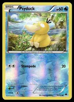2016 Pokemon XY Breakpoint Reverse Holo Basic Psyduck 16/122 - Image 1
