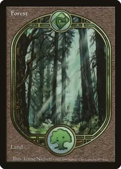 Forest - Damaged / Poor MTG Unglued - Image 1