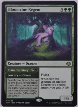Bloomvine Regent TDM 136 MTG Dragon Life Gain Ramp - Image 1