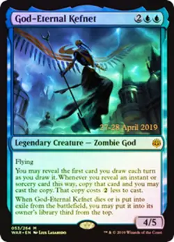 MTG God-Eternal Kefnet (2019) - Foil - Prerelease Promo, Light Play, English Pro - Image 1