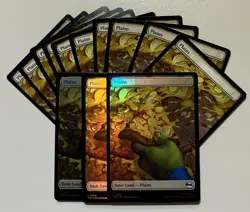 PIZZA LANDS SET ** 1 SURGE FOIL PLAINS ** 14 FOILS ** MAGIC THE GATHERING TMNT - Image 3