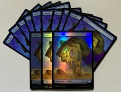 PIZZA LANDS SET ** 1 SURGE FOIL PLAINS ** 14 FOILS ** MAGIC THE GATHERING TMNT - Image 4