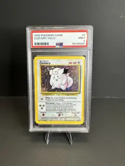 1999 POKEMON BASE SET UNLIMITED #5 CLEFAIRY - HOLO - PSA 9 MINT - Image 1