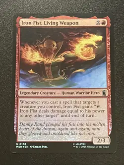 MTG Marvel Super Heroes Iron Fist, Living Weapon Foil 0138 - Image 1