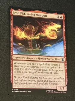 MTG Marvel Super Heroes Iron Fist, Living Weapon Foil 0138 - Image 2