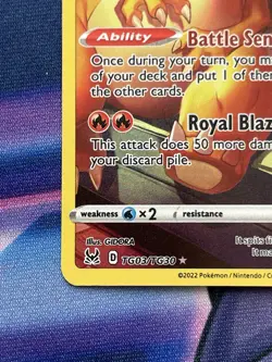 Pokemon Charizard TG03/TG30 Holo Rare Lost Origin NM - Image 5