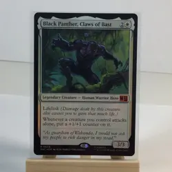 Black Panther, Claws of Bast #0829 (Foil) MTG Commander Marvel Super Heroes - NM - Image 1
