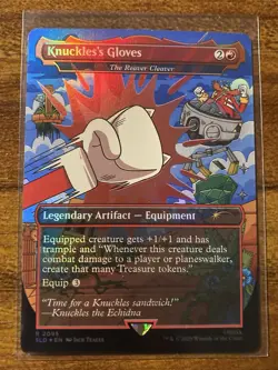 MTG✨KNUCKLE’S GLOVES (The Reaver Cleaver) 🌈 FOIL✨SLD X Sonic Turbo MINT RARE - Image 1