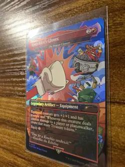 MTG✨KNUCKLE’S GLOVES (The Reaver Cleaver) 🌈 FOIL✨SLD X Sonic Turbo MINT RARE - Image 4