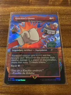 MTG✨KNUCKLE’S GLOVES (The Reaver Cleaver) 🌈 FOIL✨SLD X Sonic Turbo MINT RARE - Image 5