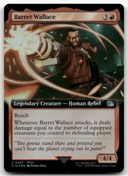 Barret Wallace (Extended Art) #457 (Foil) (NM) Final Fantasy FIN Magic MTG - Image 1