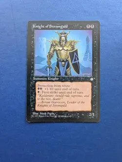 MTG Knight of Stromgald: Ice Age – EX+ - Image 1