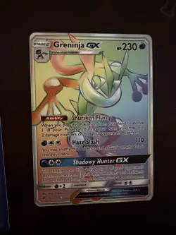 Pokemon Greninja GX 133/131 Rainbow Secret Rare – Greninja GX Full Art - Image 1