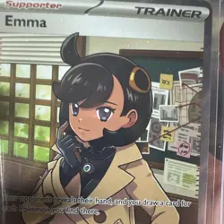 Pokemon TCG Emma 107/086 Crimson Invasion Secret Rare Holo Full Art Trainer - Image 2