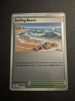 129/132 Surfing Beach : (Reverse Holo) Card : Mega Evolution : Pokemon TCG - Image 1