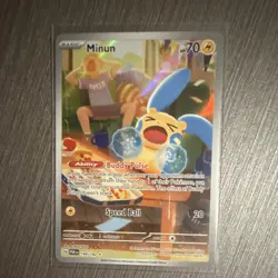 Pokemon SV04 Paradox Rift Minun 194/182 Illustration Rare Holo Basic 70 HP EN - Image 3