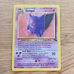 Pokemon TCG Gengar Fossil 1999 WOTC Rare Non-Holo Card 20/62 Vintage LP+! - Image 1