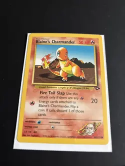 Blaine's Charmander 1st Edition 60/132 Gym Challenge Pokemon Vintage NM 2000 - Image 1