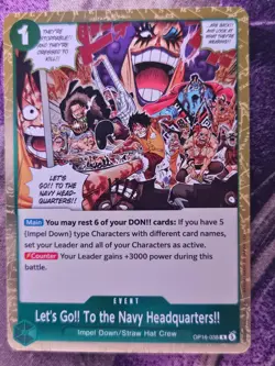 Let's Go!! To the Navy Headquarters.. OP16-038 Time of Battle One Piece Foil NM - Image 1