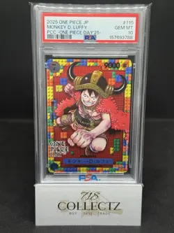 Monkey D. Luffy One Piece PCC One Piece Day 2025 Promo Japanese #110 PSA 10 - Image 1