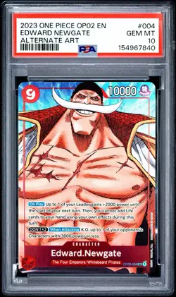 2023 One Piece OP02 Paramount War Edward Newgate Alternate Art PSA 10 GEM MINT - Image 1