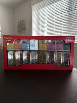 New Pokemon TCG Prismatic Evolutions Costco Mini Tins 8 Pack (Lot B) - Image 1