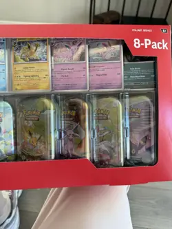 New Pokemon TCG Prismatic Evolutions Costco Mini Tins 8 Pack (Lot B) - Image 4