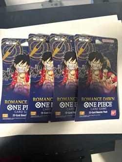 Bandai One Piece Card Game Romance Dawn OP-01 English 4x 12-Card Booster Pack - Image 1
