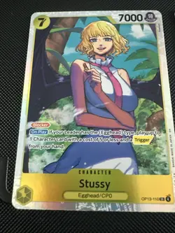 OP-13 One Piece Stussy (Alternate Art) OP13-110 Carrrying On His Will Holo - Image 3