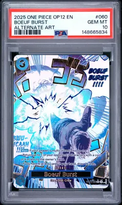 2025 One Piece Op12-060 Legacy Of Master Boeuf Burst English Alt Art PSA 10 #060 - Image 1