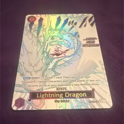 Bandai Lightning Dragon Sky Island OP05-077 Rare Foil Alt Art English - Image 1