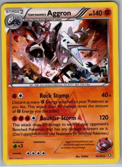 Team Magma's Aggron 14/34 Holo Double Crisis - Pokemon Card - LP - Image 1