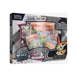 Pokemon -Collezione Illustrazione Victini Luce Nera e Fuoco Bianco Italiano - Image 1