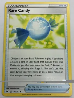 Pokemon TCG SWSH Base Rare Candy 180/202 Unplayed NM Sword & Shield - Image 1