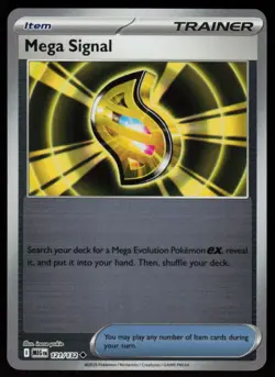 Mega Signal 121/132 Uncommon Mega Evolution Pokemon Reverse Holo Near Mint - Image 1