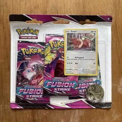 Pokemon TCG Fusion Strike 3 Pack Blister - New & Sealed - Eevee Promo - Image 1