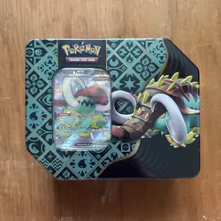 Pokemon TCG Paldean Fates 5 Pack Tin - New & Sealed - Great Tusk ex Promo - Image 1