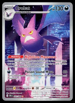 CROBAT 093/086 HOLO ILLUSTRATION RARE CHAOS RISING POKEMON NM - Image 1