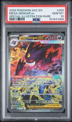 2026 POKEMON ASC EN-ASCENDED HEROES #284 MEGA GENGAR EX PSA 10 - Image 1
