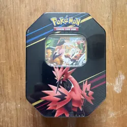 Pokemon TCG Crown Zenith 4 Pack Tin - New & Sealed - Galarian Zapdos Promo - Image 1