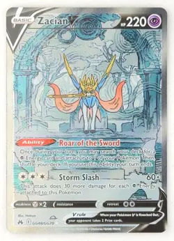 Zacian V GG48 Crown Zenith Galarian Gallery Pokemon TCG - Image 1