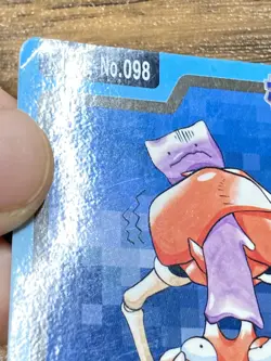 Pokemon Carddass Card Krabby File No. 98 Bandai Pocket Monsters 1997 Japan - Image 3