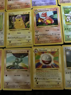 Pokemon TCG Shadowless Base Set Lot 19 Cards Charmander Squirtle Pikachu Etc - Image 3