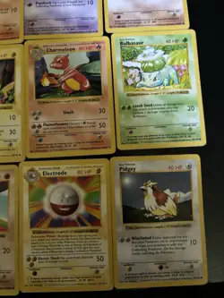 Pokemon TCG Shadowless Base Set Lot 19 Cards Charmander Squirtle Pikachu Etc - Image 4